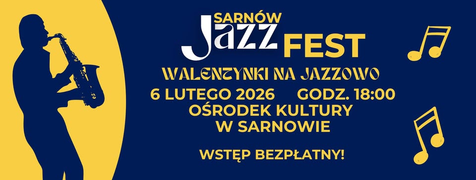 Plakat Walentynki na Jazzowo, 6 lutego o godz. 18:00
