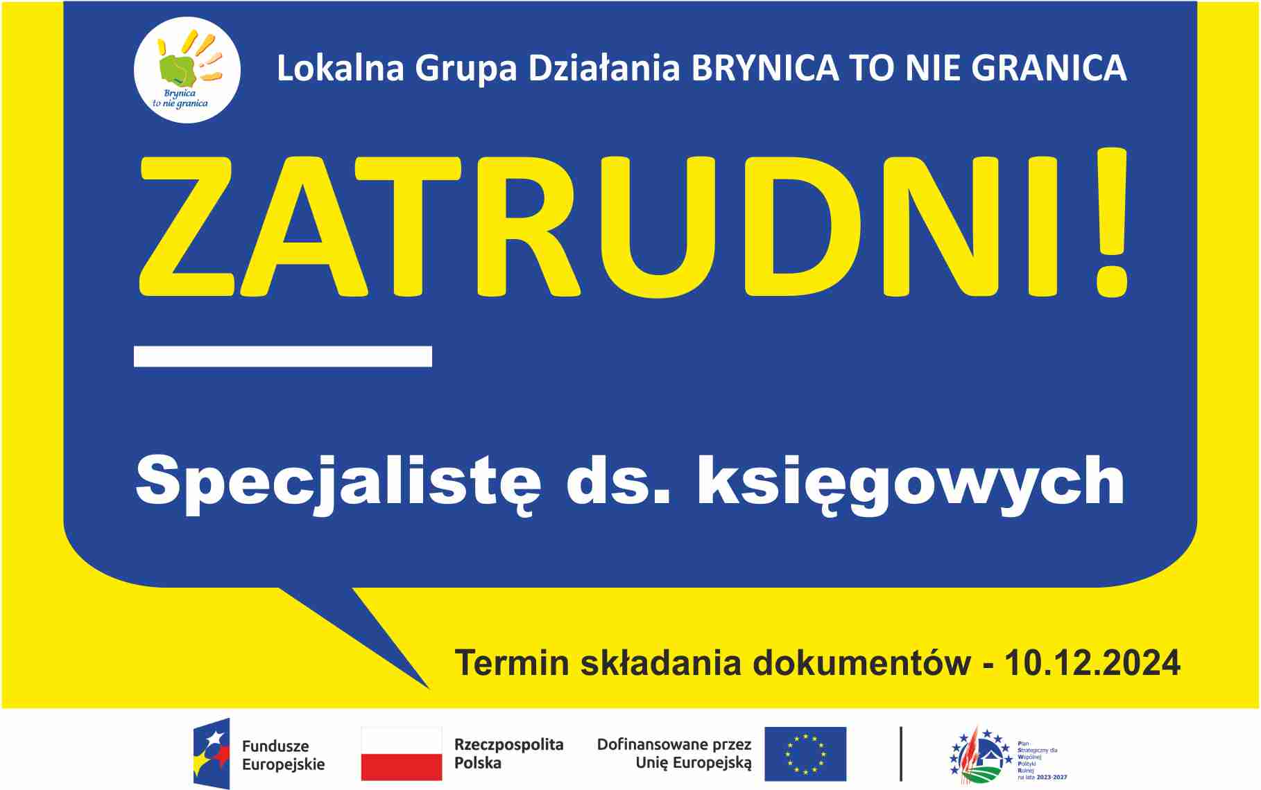 Grafika przedstawia plakat ogloszenia o prace