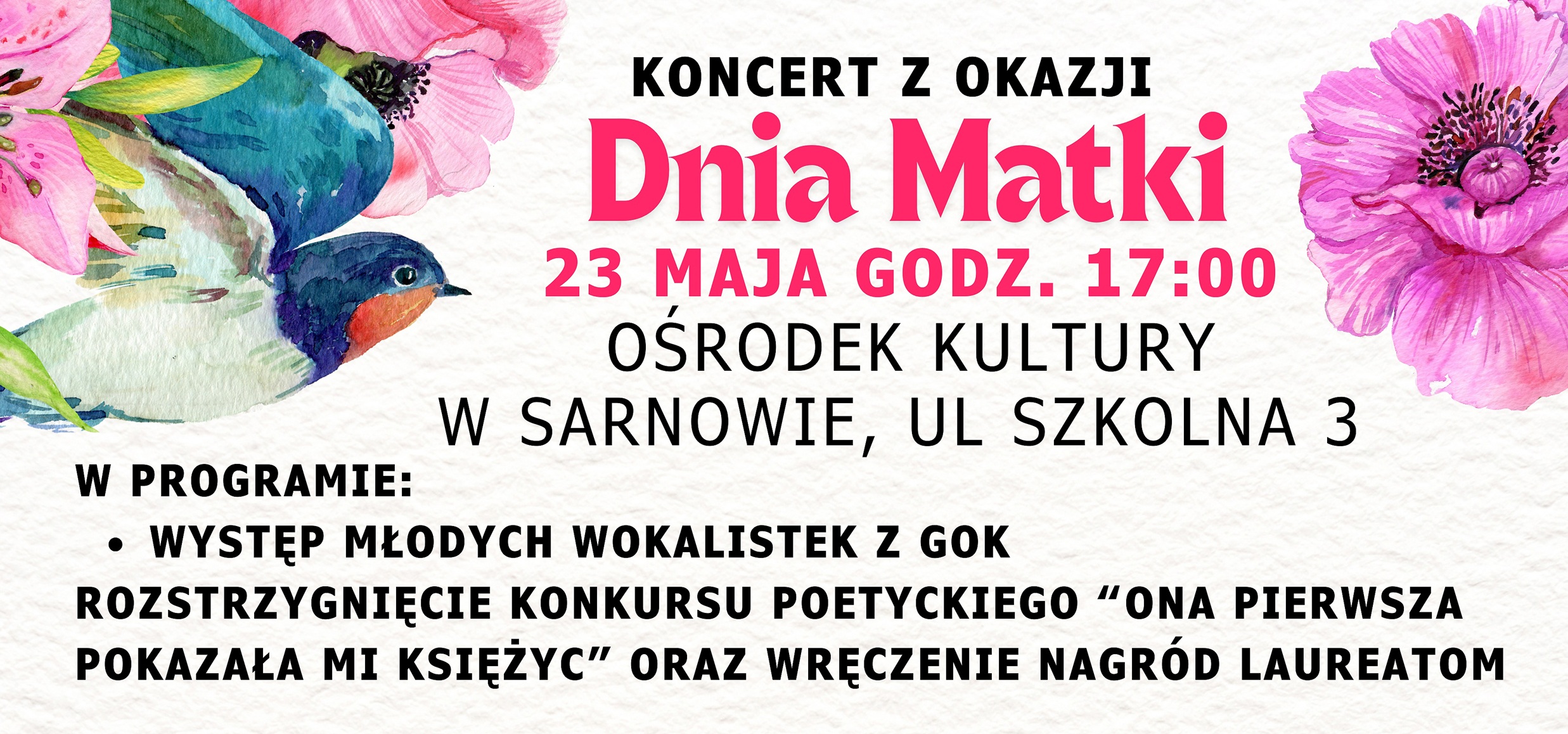Grafika przedstawia plakat koncertu