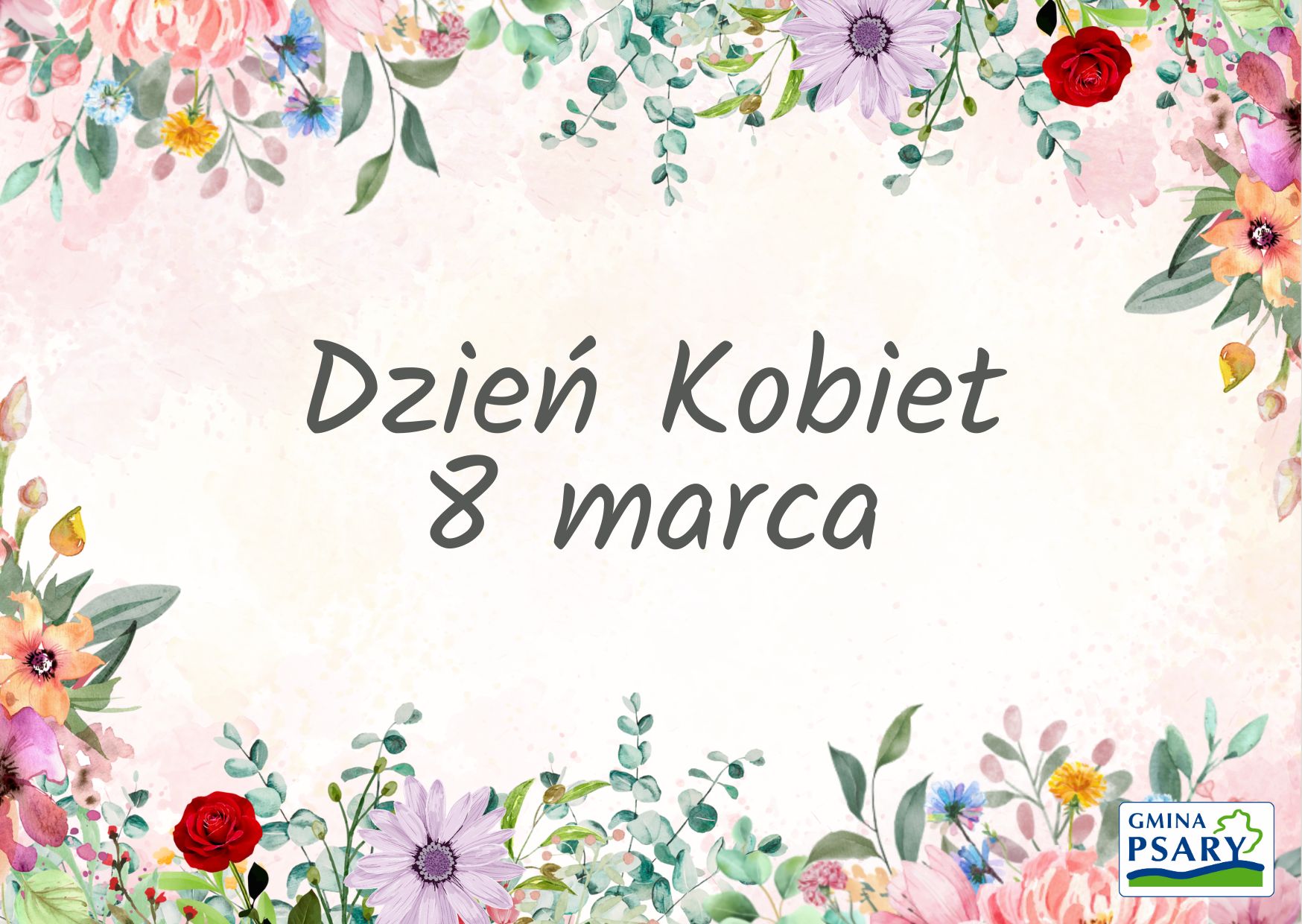 Grafika przedstawia kwiatki i jasne tło