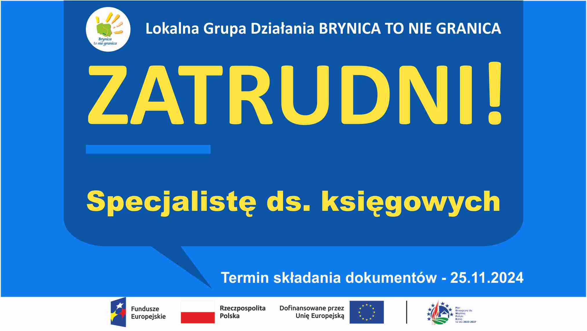 Grafika przedstawia plakat ogłoszenia o pracę